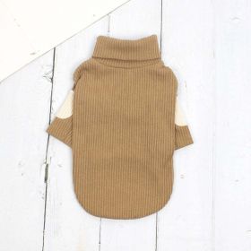 Dog cotton bottoming shirt vest (Color: Khaki)