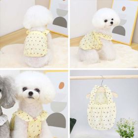 Dog Cherry Print Slip Skirt (Color: Yellow)