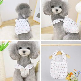 Dog Cherry Print Slip Skirt (Color: White)