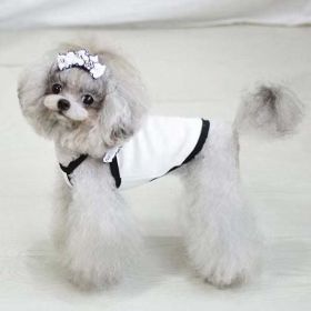 Fashion Bow Knot Dog Vest (Color: White)