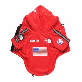 Dog Rain Jacket (Color: Red)