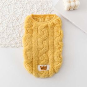 Dog Plush Vest (Color: Yellow)